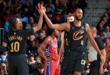 cleveland cavaliers vs 76ers match player stats